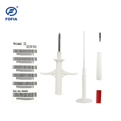 2.12X11.5mm ID RFID Biyo cam mikroçip etiketi 134.2KHZ Beyaz şırıngada atlar için