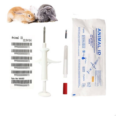 Köpek izleme FDX B Hayvan mikroçip etiketi 4 barkod çıkartması ile sterilize edilmiş çantada