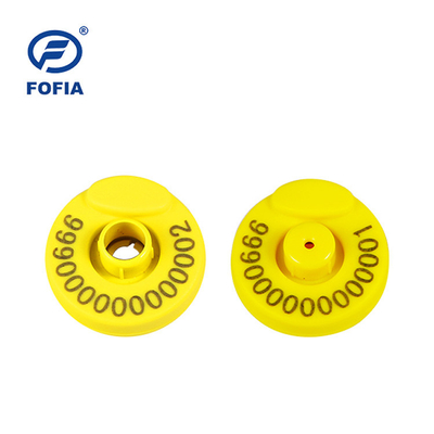 FOFIA RFID Elektronik Kulak Etiketi Sığır Koyunları için Termometreli Hayvan Takip Etiketleri