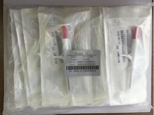 ISO11784/5 FDX-B Standart RFID Hayvan Kimlik Mikroçip Tek Kullanımlık Şırınga Çipleri Benzersiz Veri Güvenliği