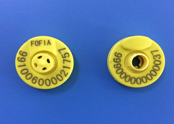 Tam ICAR sertifikalı RFID FDX-B Hayvancılık Yönetimi İçin Elektronik Kulak Etiketleri Sığır, Koyun, Keçi ve Domuzlar İçin Özel Renkli 134.2 KHz Hayvan Kimlik Etiketleri