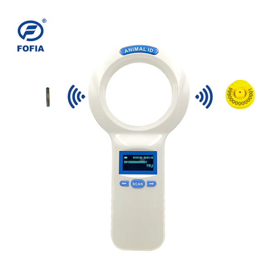 24/7 OLED Beyaz Hayvan Mikroçip Tarayıcısı İçeriye Buzzer Rfid Okuyucu Dahili