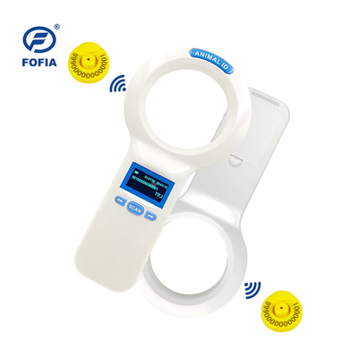3 AA Gücü ve Dahili Sistem Saatiyle USB Güçlü RFID Mikroçipi Tarayıcısı