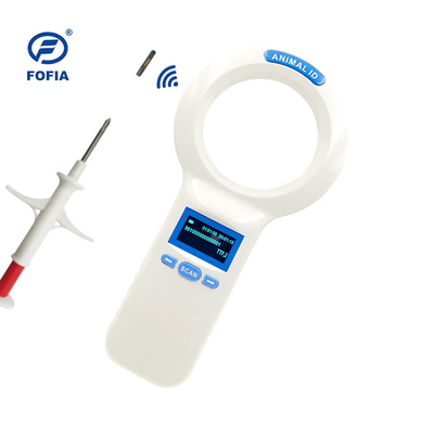 128 * 64 OLED RFID Pet Mikroçip Tarayıcısı 3 AA Güç 3 Düğme