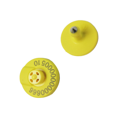 Gerginlik 350N RFID kulak etiketi 134.2KHz ile IEC 68-2-6 Sığır Kişiselleştirilmiş