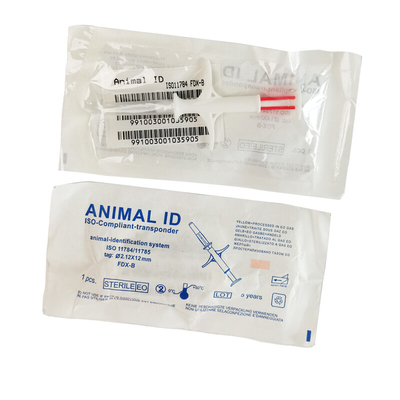 Hayvan Takibi için İmplant edilebilir Mikroçip Etiketi Evrensel EO Sterilize 15 basamaklı numara