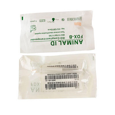 ISO11784/5 FDX-B 134.2KHz Hayvan Kimliği için Eklenebilir Mikroçip 2.12*12mm Bio Cam Etiketiyle