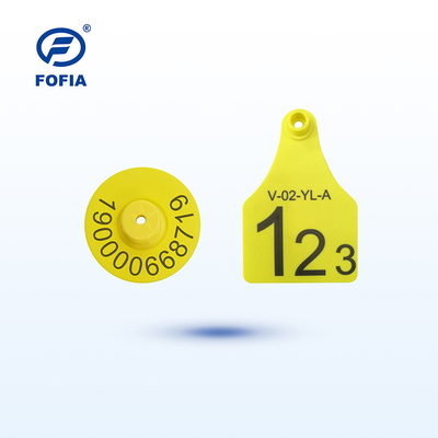 Sığır yönetimi için sarı ISO Standart Elektronik kulak etiketleri ISO11784/5 HDX/FDX Standartı