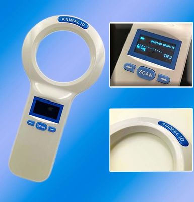 Hayvanların hızlı tanımlanması ve veteriner izleme için şarj edilebilir lityum pilli taşınabilir RFID mikroçip tarayıcısı