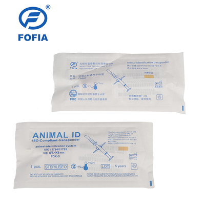 Sıcaklık İzleme Transponderi ISO11784/5 FDX-B Hayvan Kimlik Mikroçipi Hayvan Sağlığı ve Refahı İçin