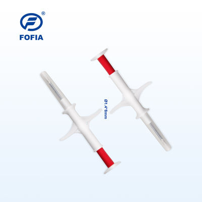 ICAR Sertifikalı FOFIA ZS007 RFID 134.2kHz Hayvan Mikroçip FDX/EM4305 Çipli IP67 Su geçirmez Hayvanlık ve Evcil Hayvan Enjeksiyon Plastik Ambalajları İçin