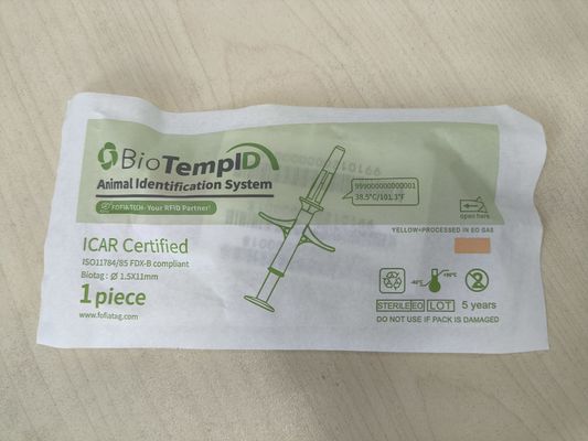 HT003 Mikroçip Şırınga Kiti – ISO FDX-B RFID Çip ve Hayvanlar için Sıcaklık Sensörlü