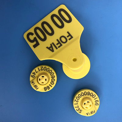 Lazer Baskı Sığır ile İzleme İçin Hayvan Elektronik Rfid Kulak Etiketi 134.2khz 350N