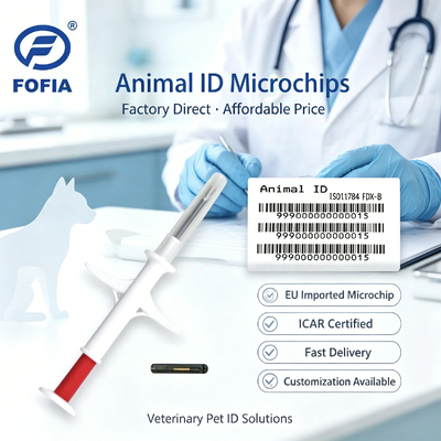 Hayvan tanımlaması için ICAR Sterilize Yapılandırılabilir Mikroçip ISO11784/5 FDX-B ile