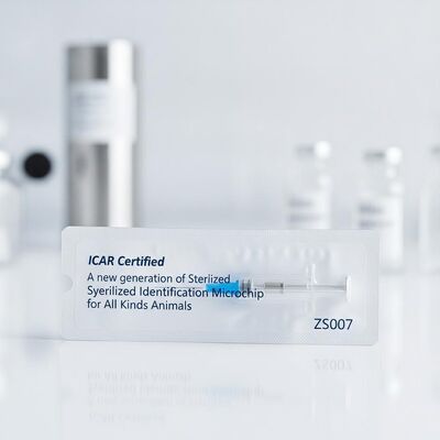 ISO11784/5 FDX-B Standardına Sahip ICAR Sertifikalı Sterilize Şırınga Tanımlama Mikroçipi ve Hayvanlar İçin EO Gaz Sterilizasyonu