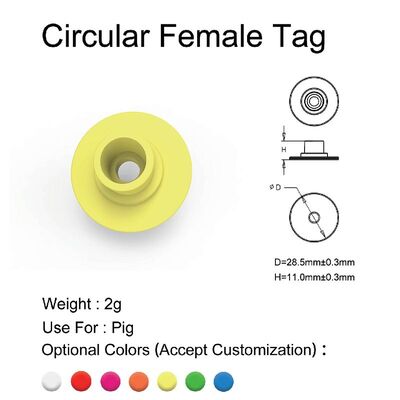 Hayvan Kulak Etiketleri Plastik Domuz Kulak Etiketi Kimlik İşareti Özelleştirilebilir Logo Sayısı RFID Çipli Sığır Kulak Etiketi