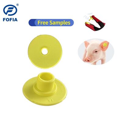 Hayvan Kulak Etiketleri Plastik Domuz Kulak Etiketi Kimlik İşareti Özelleştirilebilir Logo Sayısı RFID Çipli Sığır Kulak Etiketi