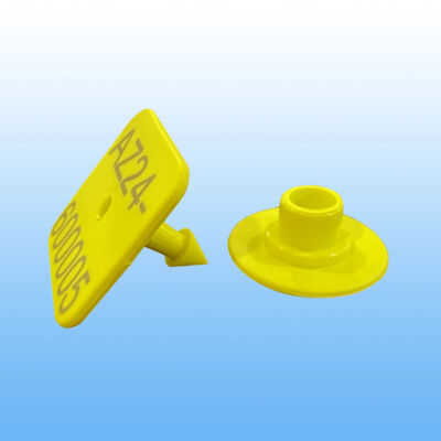 Hayvan Kulak Etiketleri Plastik Domuz Kulak Etiketi Kimlik İşareti Özelleştirilebilir Logo Sayısı RFID Çipli Sığır Kulak Etiketi