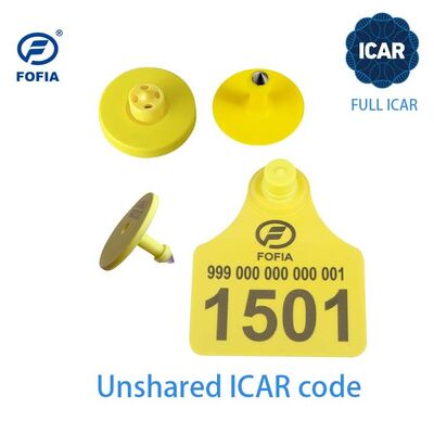 ET908 ICAR Dairesel Hayvan Kulak Etiketi BLE Okuyucu ISO11784/5 Paylaşılmamış ICAR Kodu Özelleştirilebilir Renkler
