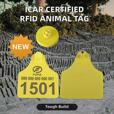 FULL ICAR kulak etiketi RFID Elektronik kulak etiketi Hayvanat hayvanları için Dönüştürülemez TPU kulak etiketi Sığır için Sığır yönetimi için