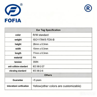Su geçirmez RFID Elektronik kulak etiketi hayvan izleme bağlantısı koyunlar için kulak etiketi