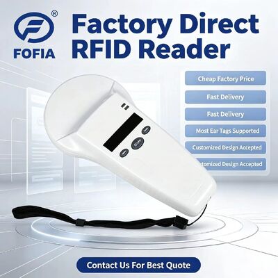 Su geçirmez RFID El Okuyucu 128x32 OLED Ekranlı USB ForPlastik Yakın Menzilli Çözüm Evcil Hayvanlar ve Çiftlik ve Çiftlik Kullanımı 125khz