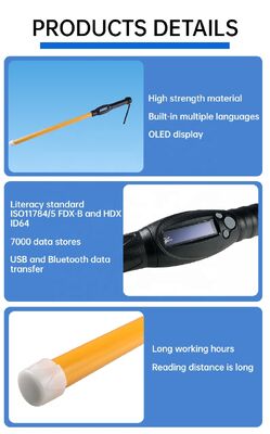 FOFIA Su geçirmez PT280 RFID Okuyucu 134.2kHz PVC Plastik NLIS Avustralya ICAR Onaylı Sığır Kimliği USB ISO 11784/5 10-20cm