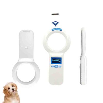 Dayanıklı Plastik PT200 RFID El Okuyucu 128x64 OLED Ekranlı ISO11784/5 Protokolü Evcil hayvanlar ve çiftlik kullanımı için Uzun Menzilli Okuyucu