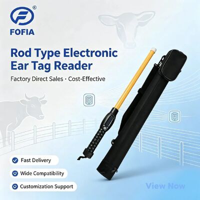 FOFIA PT280 RFID Stick Okuyucu Elden Kullanılabilir Çok Fonksiyonlu 128x32 OLED Ekranı 10-20m Okumak Uzaklığı USB ISO 11784/5 için