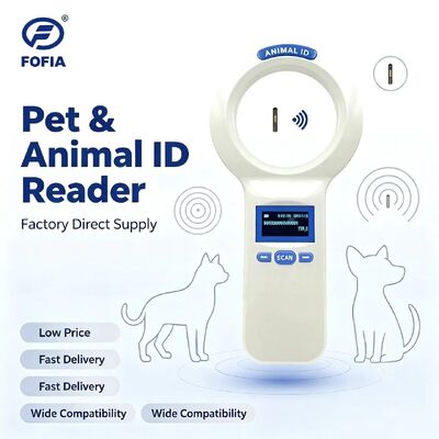 Su geçirmez FOFIA PT200 RFID El Okuyucu 128x64 OLED Ekran Uzun Mesafe Okuma 10-20 m ISO11784/5 Protokolü