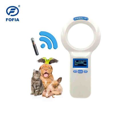 Su geçirmez FOFIA PT200 RFID El Okuyucu 128x64 OLED Ekran Uzun Mesafe Okuma 10-20 m ISO11784/5 Protokolü