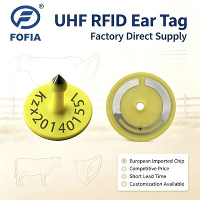 Fofia ICAR ET926 Su geçirmez RFID TPU Hayvan Kulak Etiketleri FDX-B 134.2Khz EM4305 Çipler Sığır Sığır Domuz Koyun