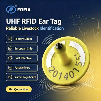 14.5mm Boyut TPU Özel Hayvancılık Kulak Etiketleri 134.2KHz Frekans