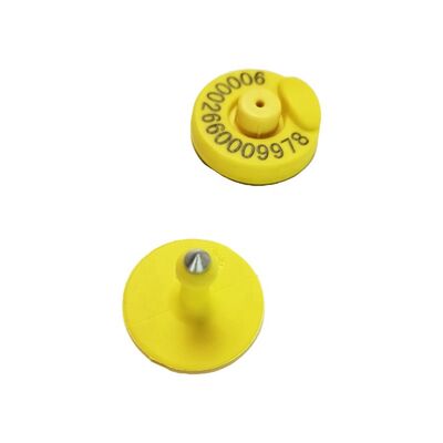 Hayvanlık Koyun Keçi Domuz için RFID kulak etiketi 300N Gerginlikle 17cm okuma mesafesi IEC standartları