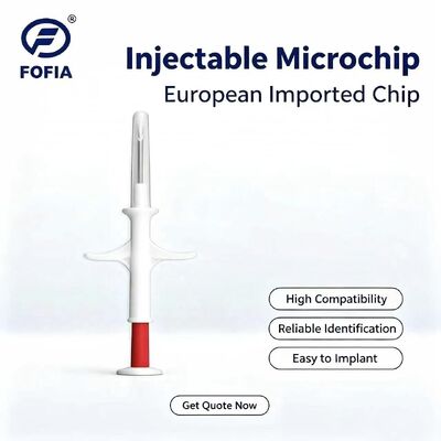 ICAR Sertifikalı FOFIA RFID 134.2kHz Hayvan Mikroçip FDX/EM4305 Çip Evcil hayvanlar için su geçirmez Plastik Enjeksiyon