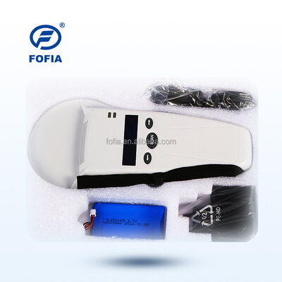 FOFIA Dayanıklı Beyaz RFID El Okuyucu 128x32 OLED Ekran USB ISO11784/5 Protokolü Plastik Uzun Menzilli Evcil Hayvan Çiftliği/Mera Kullanımı İçin