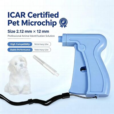 Fofia RFID 134.2kHz ICAR Sertifikalı Bölünebilir Tip Hayvan Kimlik Mikroçipi 2.12*12mm Model ZS005 Mavi Su Geçirmez Malzeme Yeni 1.5 Yıl