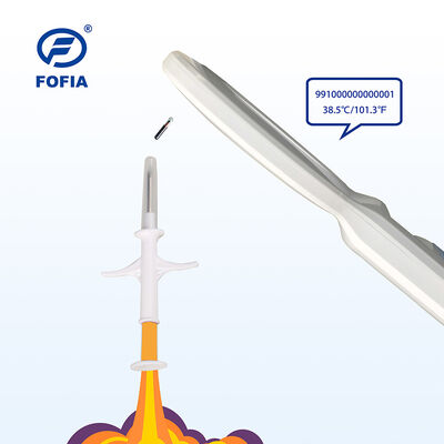 ICAR Sertifikalı Fofia Yeni Sıcaklık Algılayıcı Mikroçip RFID Biyo cam Beyaz HT001 Hayvan Kimliği Su geçirmez Köpek Kediler Evcil Evcil Hayvanlar 1.5