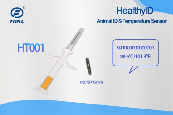 ICAR Sertifikalı Fofia Yeni Sıcaklık Algılayıcı Mikroçip RFID Biyo cam Beyaz HT001 Hayvan Kimliği Su geçirmez Köpek Kediler Evcil Evcil Hayvanlar 1.5
