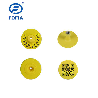 Yeni UHF Elektronik Su Geçirmez RFID TPU 5.7mm Sarı Hayvan Kulak Küpesi ET933+T901 Çipli 5 Yıl Garanti Fofia Sığır Kullanımı İçin