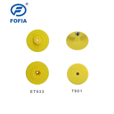 Yeni UHF Elektronik Su Geçirmez RFID TPU 5.7mm Sarı Hayvan Kulak Küpesi ET933+T901 Çipli 5 Yıl Garanti Fofia Sığır Kullanımı İçin