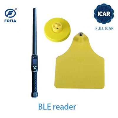 Yeni FOFIA Tam ICAR LF Dayanıklı Su Geçirmez RFID TPU Sarı Sığır Domuz Koyun Kulak Küpeleri ET908+T905 EM4305 Çipli 5 Yıl Garanti 14.5mm