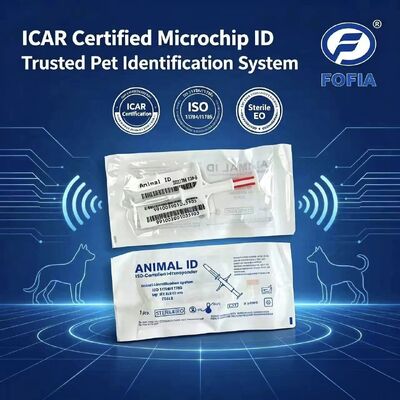 Fofia Yeni ICAR Sertifikalı RFID 134.2kHz PP Hayvan Kimlik Mikroçipi Köpekler ve Kediler İçin Su Geçirmez Kullanım 1.5 Yıl Garanti