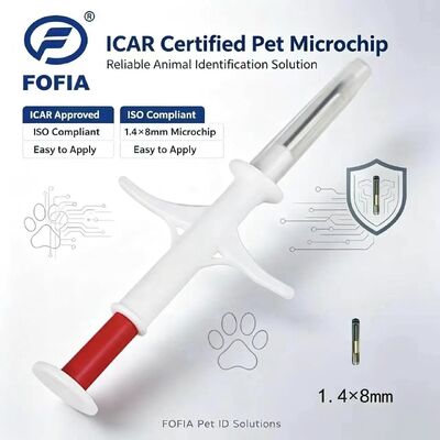 FOFIA Yeni RFID 134.2kHz Hayvan Mikroçip FDX/EM4305 IP67 Su geçirmez Sığır/Domuz/Koyun Hayvanlık Evcil hayvan enjeksiyon PP