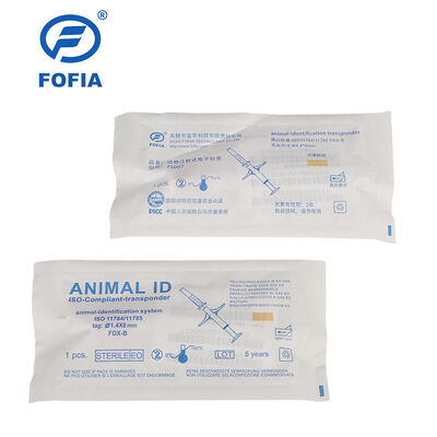 FOFIA ZS007 ICAR Sertifikalı 134.2kHz RFID Kulak Küpesi Hayvan Mikroçipi FDX/EM4305 IP67 Su Geçirmez Beyaz PP 1.4x8mm Köpek Kedi Evcil Hayvanlar