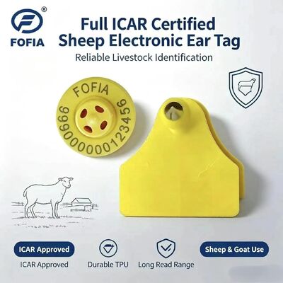 Fofia ET957+T967 Koyun Keçi Sığır Hayvan Kombinasyon Elektronik Çiftlik Takip Küpe Yeni Yüksek Kaliteli RFID TPU Lazer Kodlama 3