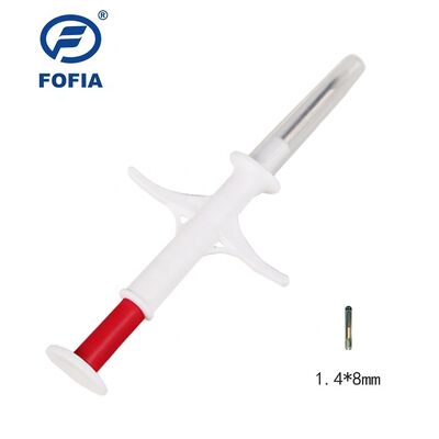 FOFIA ZS007 ICAR Sertifikalı 134.2kHz RFID Hayvan Mikroçipi FDX/EM4305 IP67 Su Geçirmez Beyaz PP 1.4x8mm Köpek Kedi Tavşan Sığır Yeni