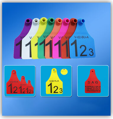 New Plastic Cow & Sheep Ear Tags TPU Material Bovine Cattle Farm Use Ear Mark Tags with Number Animal Tracking Chip