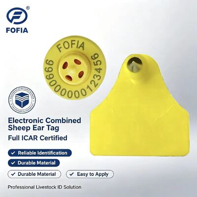 Fofia Tam ICAR Kombinasyon Koyun Keçi Elektronik Takip Küpe Yeni Yüksek Kalite RFID TPU Plastik Lazer Kodlama 3 Yıl