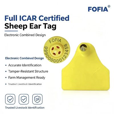 Su Geçirmez Dayanıklı Fofia Koyun Keçi Hayvan Kombinasyonlu Elektronik Çiftlik Takip Kulak Küpesi Yeni Yüksek Kaliteli RFID TPU Plastik Lazer